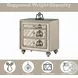 Lucienne Beige Velvet 3 Drawer Nightstand
