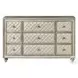 Lucienne Beige Velvet 9 Drawer Dresser