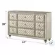 Lucienne Beige Velvet 9 Drawer Dresser
