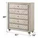 Lucienne Beige Upholstered 5 Drawer Chest