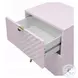 Gaines Pink High Gloss 2 Drawer Nightstand
