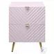 Gaines Pink High Gloss 2 Drawer Nightstand