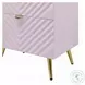 Gaines Pink High Gloss 2 Drawer Nightstand