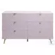 Gaines Pink High Gloss Youth Panel Bedroom Set