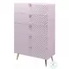 Gaines Pink High Gloss Youth Panel Bedroom Set