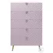Gaines Pink High Gloss Youth Panel Bedroom Set