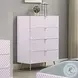 Gaines Pink High Gloss 4 Drawer Chest