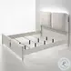 Laveda Light Gray Boucle and Pearl White Upholstered Bedroom Set