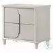 Laveda Pearl White 2 Drawer Nightstand