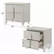 Laveda Pearl White 2 Drawer Nightstand