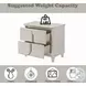 Laveda Pearl White 2 Drawer Nightstand