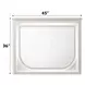 Laveda Pearl White Rectangular Dresser Mirror with LED