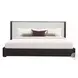 Clayten Fabric and Espresso Eastern King Upholstered Bed