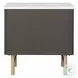Clayten Marble Top and Espresso 2 Drawer Nightstand