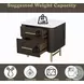 Clayten Marble Top and Espresso 2 Drawer Nightstand