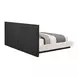 Clayten Beige and Espresso King Upholstered Panel Bed