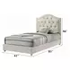 Reggie Beige Twin Upholstered Panel Bed
