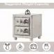 Reggie Beige Upholstered 2 Drawer Nightstand