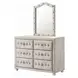 Reggie Beige Upholstered Arched Dresser Mirror