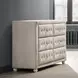 Reggie Beige Upholstered 6 Drawer Dresser