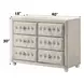 Reggie Beige Upholstered 6 Drawer Dresser