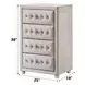Reggie Beige Upholstered 4 Drawer Chest