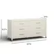 Dani Cream and Gold 6 Drawer Dresser