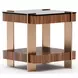 Altura Smoked Walnut Glass Top Occasional Table Set