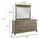 Heritage Timber Sandstone 7 Drawer Farmstead Dresser with Rectangular Mirror