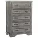 Foundry Brushed Pewter 5 Drawer Chest