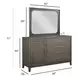 Cascade Sable 4 Drawer Door Garrison Bureau with Rectangular Landscape Mirror