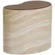 Ishiko Light Brown and Warm Brown Free Form Small Concrete Top Outdoor Cocktail Table