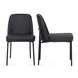 Sydney Black Upholstered Dining Chair Set of 2