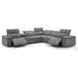 Beaumont Dark Gray Leather 142" Power Reclining Sectional