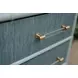 Beckett Dyed Grasscloth and Light Blue Matte Lacquer 4 Drawer Chest