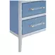 Beckett Dyed Grasscloth and Light Blue Matte Lacquer 4 Drawer Chest