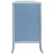 Beckett Dyed Grasscloth and Light Blue Matte Lacquer 4 Drawer Chest