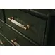 Beckett Dyed Grasscloth and Dark Green Matte Lacquer 4 Drawer Chest