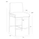 Corvin Geralt Linen Performance Fabric Counter Height Stool