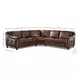 Bexley Caramel Top Grain Leather 3 Piece Sectional