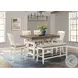 Marlow Antique White And Walnut Counter Height Dining Room Set