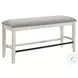 Marlow Antique White And Walnut Counter Height Dining Room Set