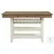 Marlow Antique White And Walnut Counter Height Dining Room Set