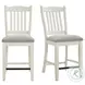 Marlow Antique White And Walnut Counter Height Dining Room Set