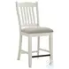 Marlow Antique White And Walnut Counter Height Dining Room Set