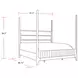 Escape Glazed Natural Oak Queen Upholstered Poster Bed