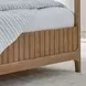 Escape Glazed Natural Oak King Upholstered Poster Bed