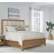 Escape Glazed Natural Oak Queen Panel Bed