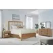 Escape Glazed Natural Oak Queen Panel Bed