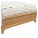 Escape Glazed Natural Oak King Upholstered Panel Bed